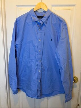 Ralph Lauren Classic Oxford Button-Down Slim Fit Shirt - Blue